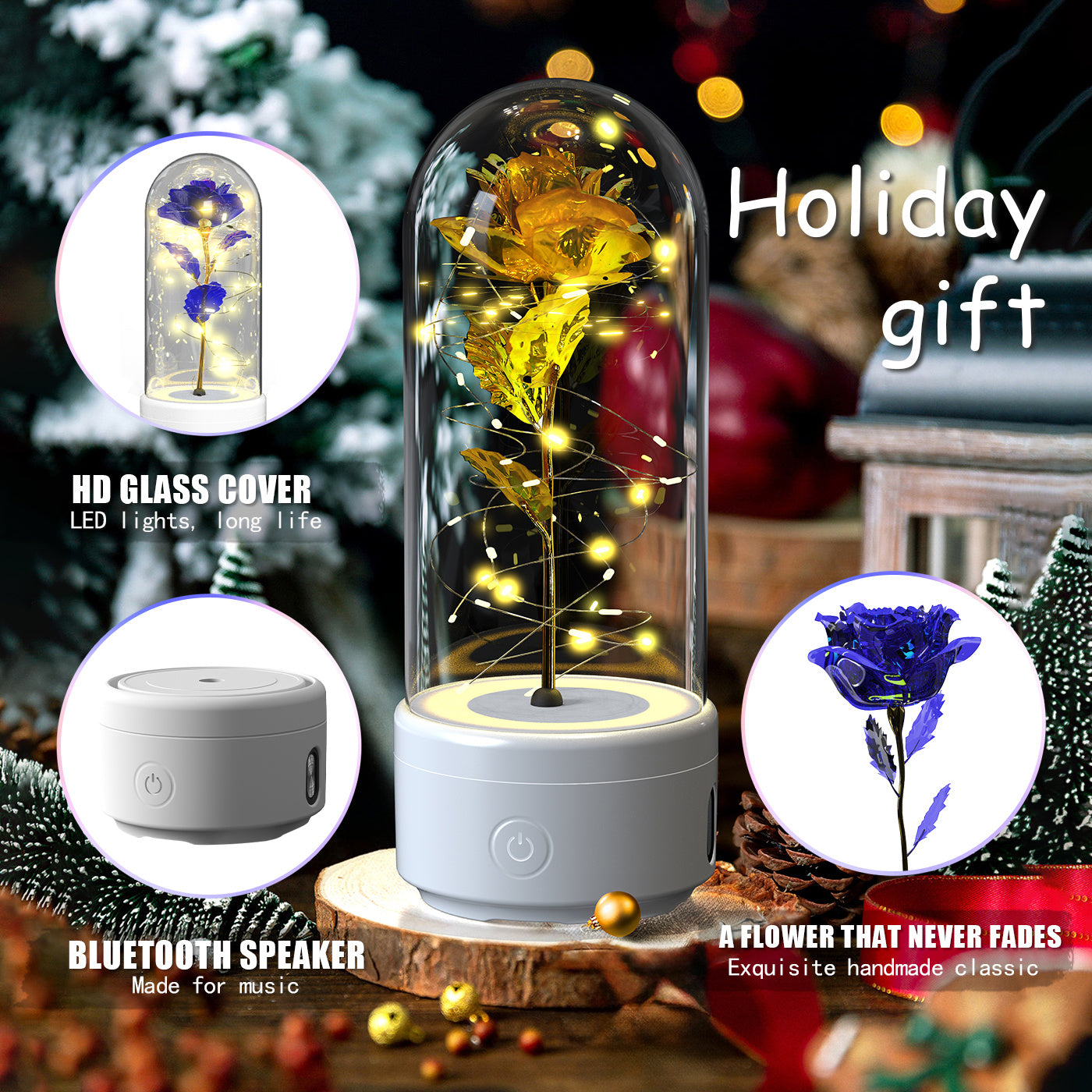 2 In 1 Rose LED Light